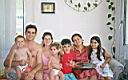 Twins in Acibadem house(old) with aunt Ulku and her children.